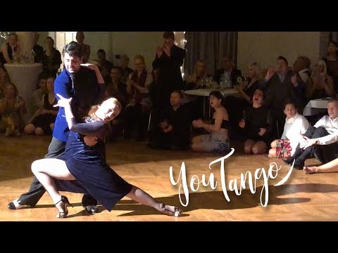  Fernando Sanchez  and  Ariadna Naveira  are  dancing  to  the  tango  "  Paciencia  "  by  Solo Tango Orquesta  at  Munich International Tango Festival  in  2019