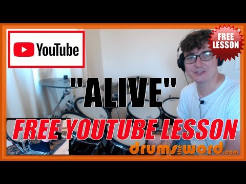 ★ Alive (Pearl Jam) ★ FREE Video Drum Lesson | How To Play SONG (David Krusen)
