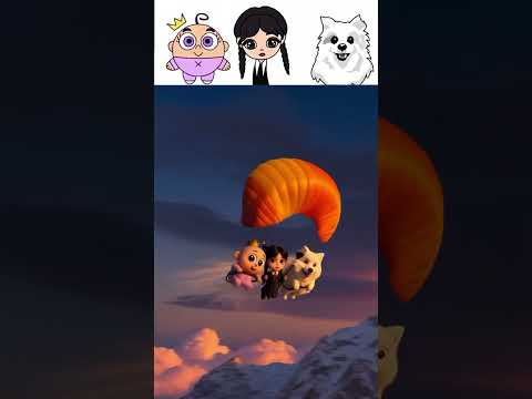 Sprunki OC Poof Vs Wednesday vs Gabe the Dog All Characters are paragliding #sprunki#incredibox#