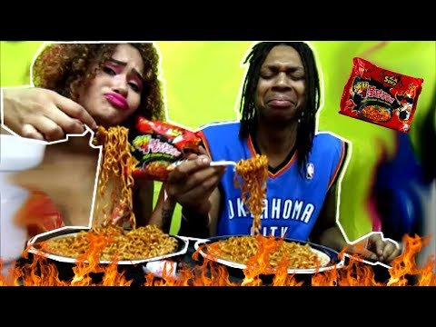 2X SPICY NOODLE CHALLENGE (HE PASSED OUT) Video
