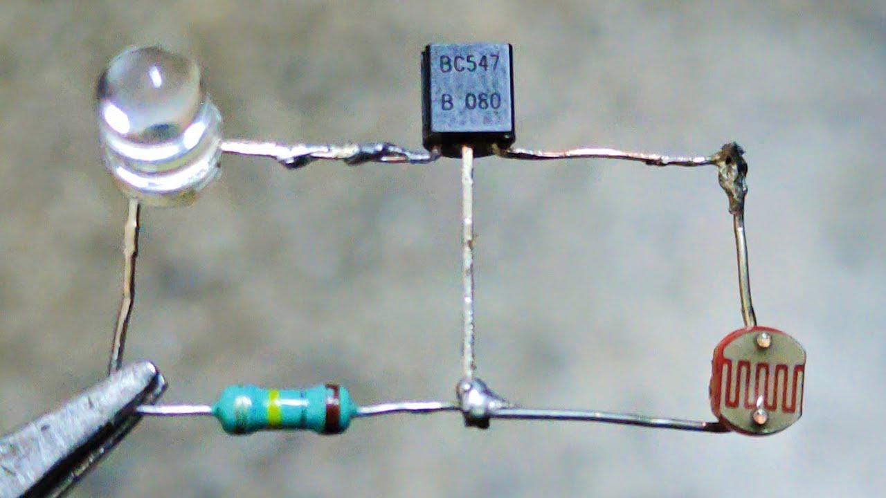 How to make Automatic Night Lamp using LDR and BC547 Transistor
