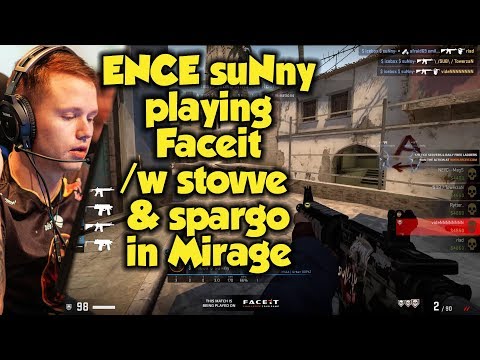 ENCE suNny playing  Faceit with spargo & stovve in Mirage | CSGO | POV
