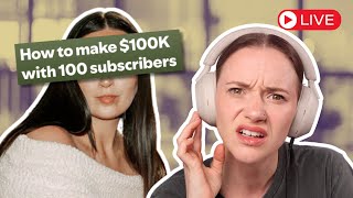 Another Guru Teaches Us to Make $100k #livereact