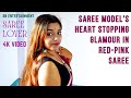 Saree Model S Heat Stopping Glamour In Red Pink Saree Saree Love Saree Shoot Sareelove