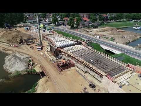 Bouw brug centrum Wanssum