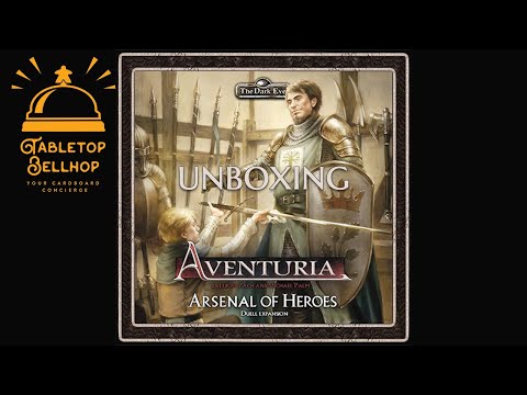 UNBOXING Aventuria Arsenal Of Heroes, a set of cards for customizing your heroes plus shiny new dice