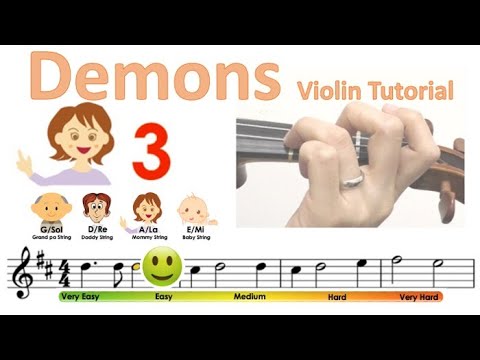 Demons by Imagine Dragons sheet music and easy violin tutorial