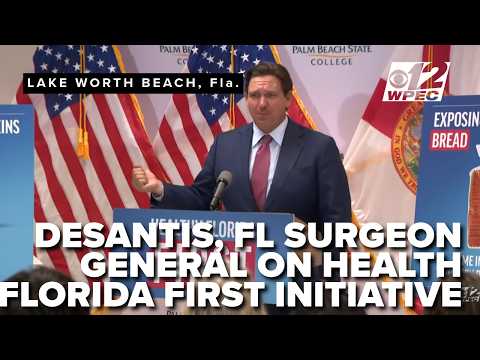 DeSantis, First Lady, and Surgeon General speak from Palm Beach State College
