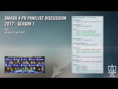 Panelist Discussion - 2017 Season 1 Southern Ontario Smash 4 Power Ranking