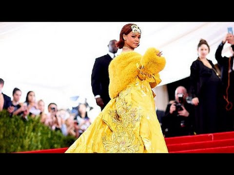 Rihanna Red Carpet Flawless Yellow Dress - Rihanna...
