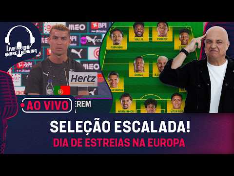 AO VIVO:ANCELOTTI CONFIRMA A ESCALAÇÃO COM NOVIDADES;ENTREVISTA BOMBÁSTICA DO CR7;ESTREIAS NA EUROPA