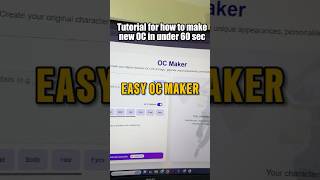 Tutorial for how to make an OC in under a minute!