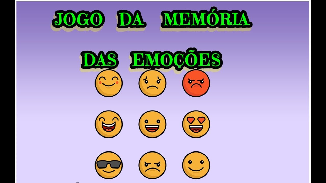 Jogo da memória das emoções.