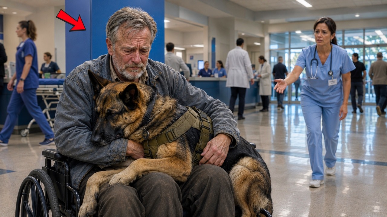 The Old Man Sat Helpless With His Son’s Sick Military K9 — Until One Nurse Stopped