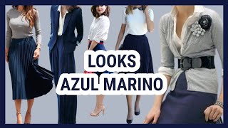 CONJUNTOS y COMBINACIONES de ROPA en COLOR AZUL MARINO/ LOOKS y OUTFITS en 1 COLOR FINO y ELEGANTES