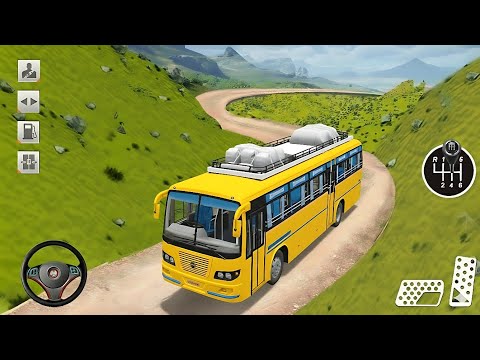 Indian Hill Bus Simulator 3D - Offroad Mountain Coach Driving Gameplay