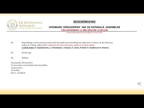 11 MEI 2023  -  OPENBARE VERGADERING VAN DE NATIONALE ASSEMBLEE