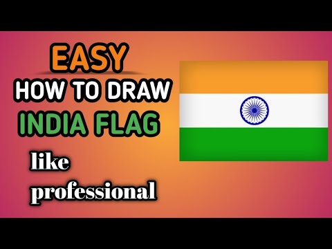 How To Draw " India flag " Like professional || K Ashrith ||