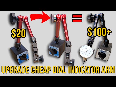 Easy Mod Turns Cheap Dial Indicator Arm Into Expensive Arm Like NOGA for Lathe and CNC Machining