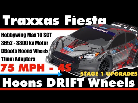 Traxxas Ford Fiesta 4S Speed Demon - Hobbywing Max 10SCT and 3300kv Motor w/ Dboots Hoons Wheels