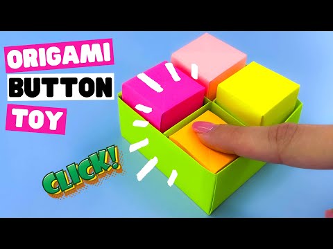 NO glue, NO tape, NO cuts, seriously | How to make origami button toy [origami pop it]