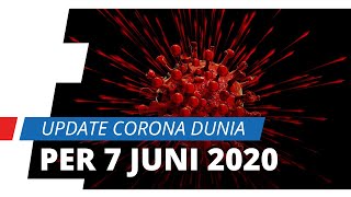 Update Corona Dunia per 7 Juni 2020, Total Kasus 6,9 Juta dengan Presentase Kesembuhan 89%