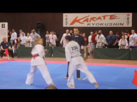 Морева Ярослава. 2 бой. 28 Чемпионат Европы по Киокушинкай Каратэ.