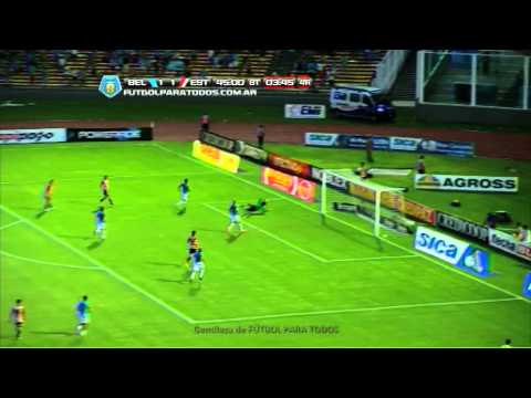 Olave se lo impidió a Silva. Belgrano 1 Estudiantes 1. Final 2014. Fecha 6. Fútbol Para Todos.