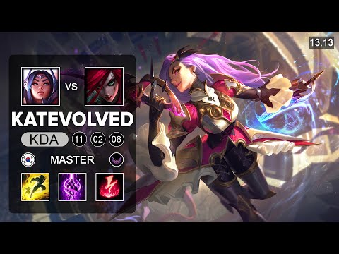KatEvolved Katarina vs Irelia Mid - KR Master - Patch 13.13 Season 13