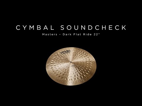 PAISTE CYMBAL SOUNDCHECK - Masters Dark Flat Ride 22"