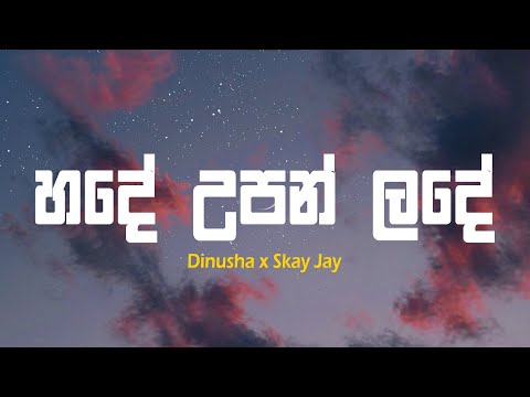 Hade Upan Lande (හදේ උපන් ලදේ)  -  Dinusha x Skay Jay | Lyrics video