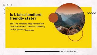 Utah Landlord Tenant Laws - ezLandlordForms
