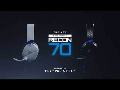Žaidimų ausinės Turtle Beach Recon 70, skirta PS4, Juoda-mėlyna video