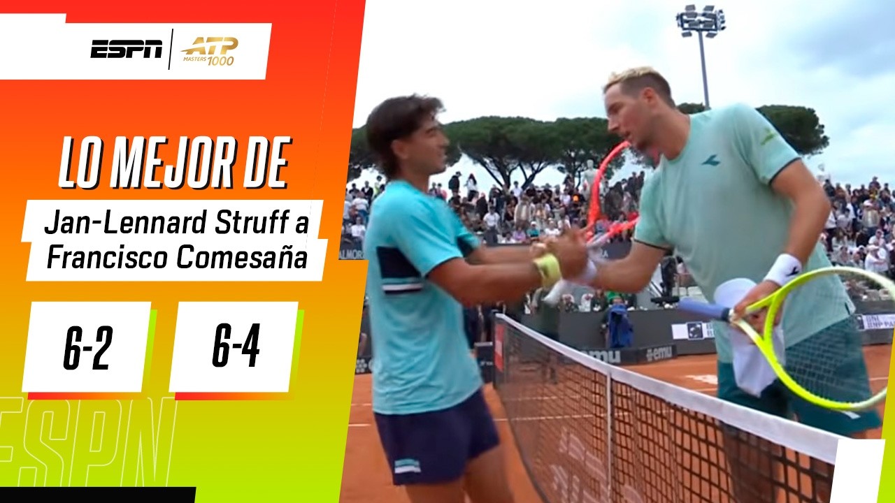 STRUFF ESTUVO FIRME Y SE IMPUSO ANTE COMESAÑA EN SETS CORRIDOS EN EL M1000 DE ROMA | RESUMEN