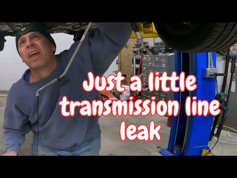2008 Buick LaCrosse transmission cooler line replacement.  OEM lines used