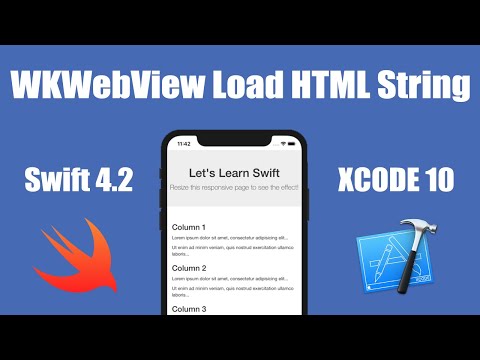 WKWebView Load HTML String Swift 4.2 iOS Xcode 10
