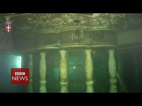 Costa Concordia underwater footage - BBC News