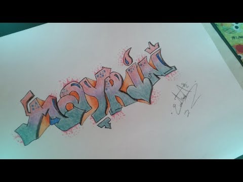 SpeedArt//✏ GRAFFITI NOMBRE DE [MAYRIN]🔥✔