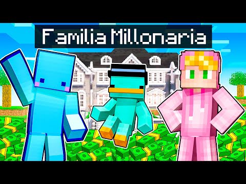 Adopted by Family of Millionaires in Minecraft!