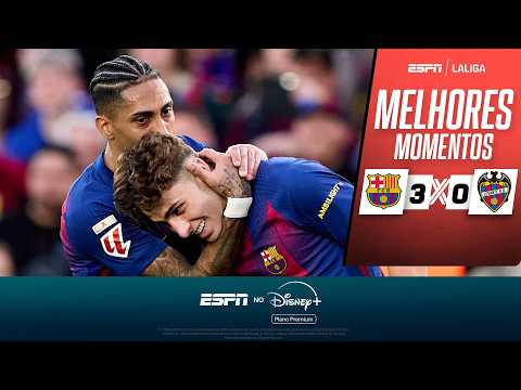 Gols e lances de Barcelona x Levante