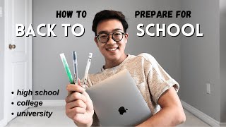 how to prepare for BACK TO SCHOOL - high school, college, university *with online school tips*