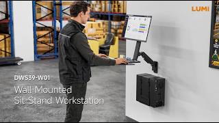 Floating Gas Spring Wall-Mounted Sit-Stand Workstation | DWS39-W01 | LUMI 