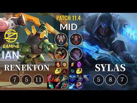 OZ Ian Renekton vs Sylas Mid - KR Patch 11.4