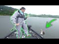 Topwater Fishing For MEGA BASS In The RAIN INSANE Day