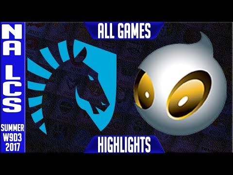 Dignitas vs Team Liquid Highlights ALL GAMES Week 9 Day 3 NA LCS Summer 2017 DIG vs TL