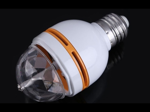 RGB LED Вращающаяся Crystal LED Лампа (обзор,распаковка и демонстрация товара)