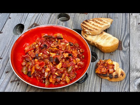 CAPONATA fatta in casa sfidando @l'uomo di casa ricetta originale contro ricetta al BBQ,chi vincerร ?