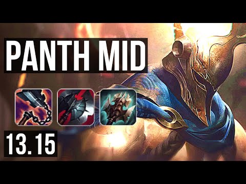 PANTHEON vs KATARINA (MID) | 12/0/2, Quadra, Legendary, 1100+ games | KR Challenger | 13.15
