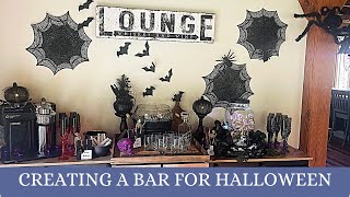 CREATING A BAR FOR HALLOWEEN