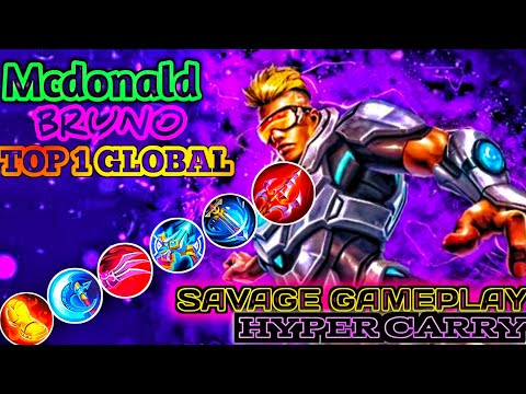 Top 1 global bruno gameplay by Mcdonald!bruno best build and emblem 2023!